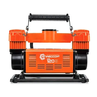 Компрессор воздушный АГРЕССОР, 120 л./мин., 12V/45A, шланг 8 м., шнур питания 2.4 м., питание от АКБ Артикул: AGR-120